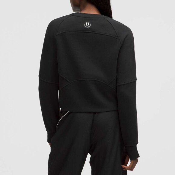 NWT Lululemon Scuba Oversized Pullover, Sz XS/S, Black/Light Ivory - Picture 3 of 7
